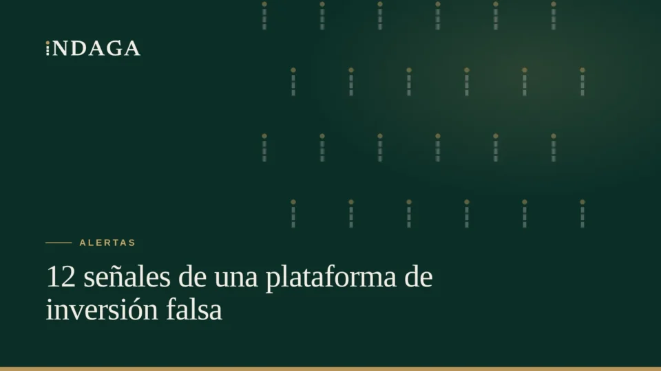 12 señales de una plataforma de inversión falsa