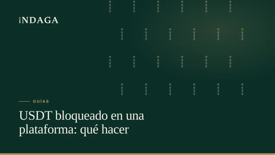 USDT bloqueado en una plataforma: qué significa y qué hacer